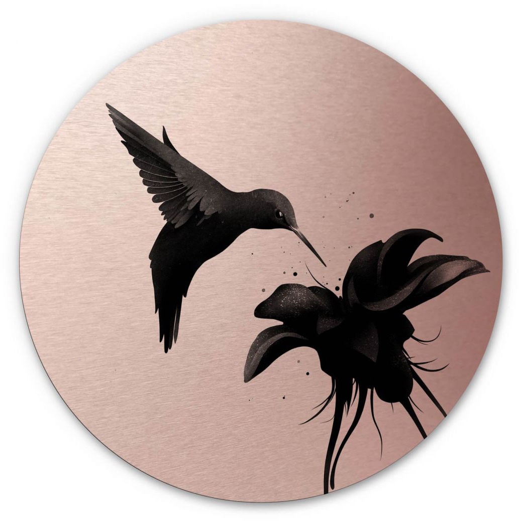 Wall-Art Metallbild »3D Kolibri Metallschild Vogel«, (1 St.) von Wall-Art