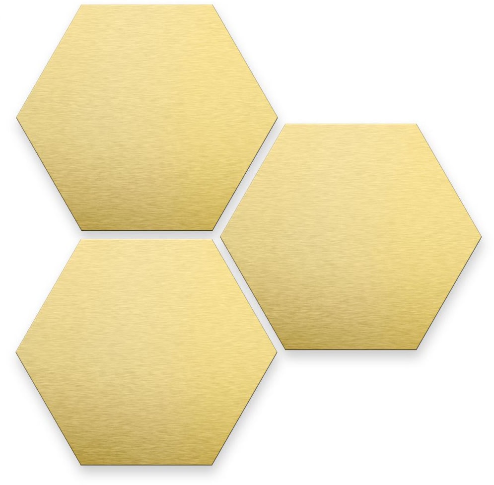 Wall-Art Metallbild »3er Set Geometrische Gold Deko«, Autos, (Set, 3 St., Dekorative Wanddekoration) von Wall-Art