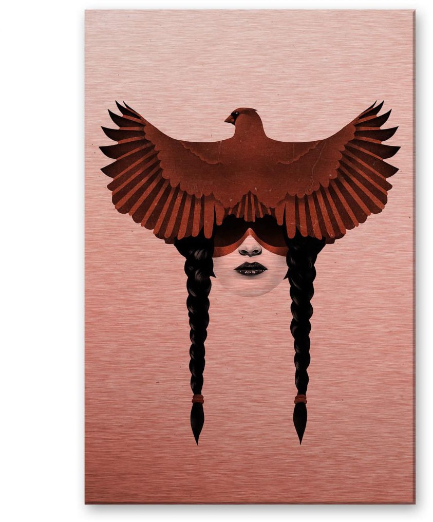 Wall-Art Metallbild »Adler Dark Cardinal Metallschild«, (1 St.) von Wall-Art