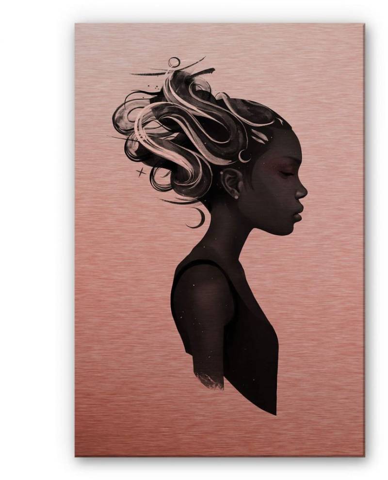 Wall-Art Metallbild »Black Lives Matter Say Her Name«, Blumen, (1 St.) von Wall-Art