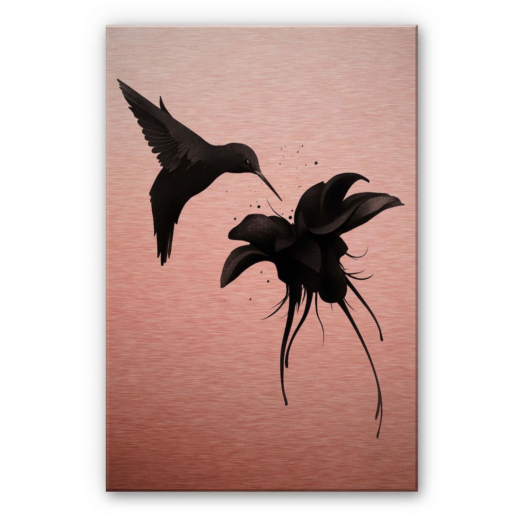 Wall-Art Metallbild »Kolibri Deko Vogel Metallschild«, (1 St.) von Wall-Art