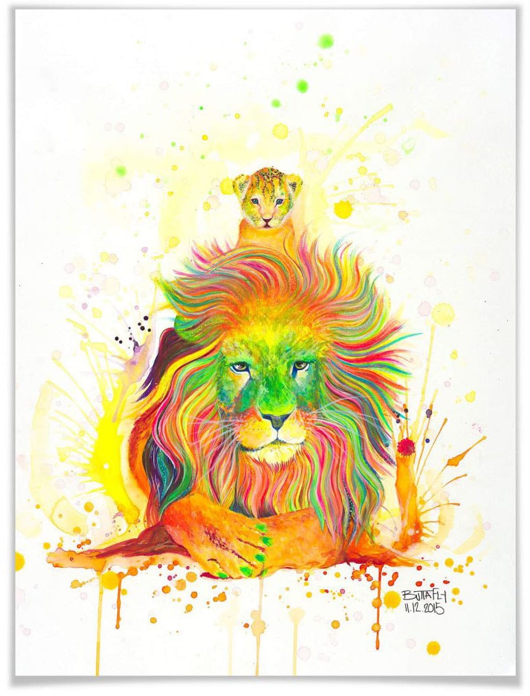 Wall-Art Poster »A Kings Pride König der Löwen«, Schriftzug, (1 St.) von Wall-Art