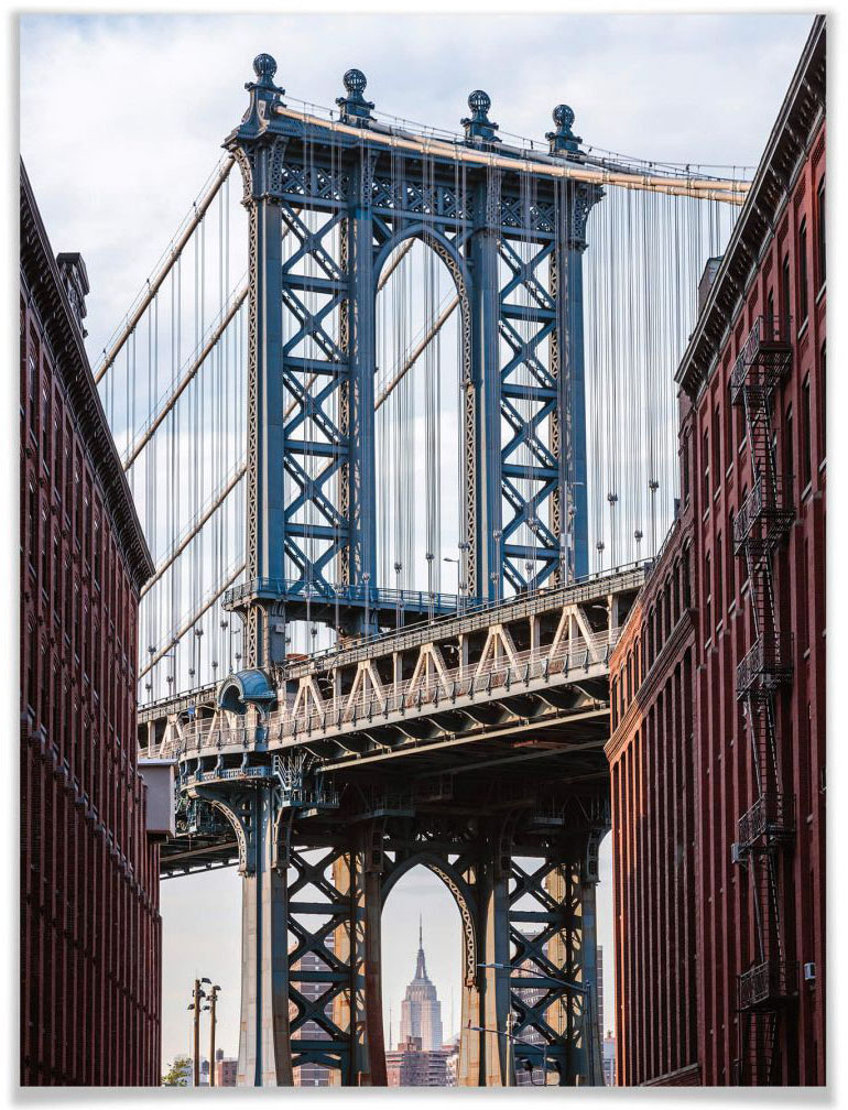 Wall-Art Poster »Brooklyn Bridge«, Brücken, (1 St.) von Wall-Art
