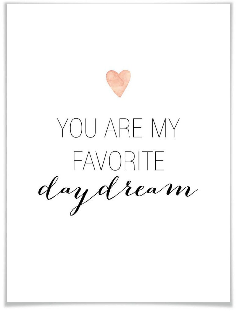 Wall-Art Poster »Daydream«, Schriftzug, (1 St.) von Wall-Art