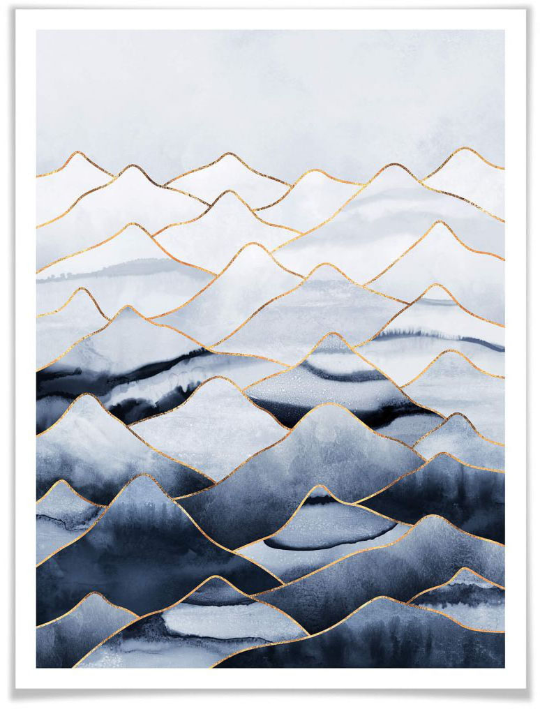 Wall-Art Poster »Die Berge«, Berge, (1 St.) von Wall-Art