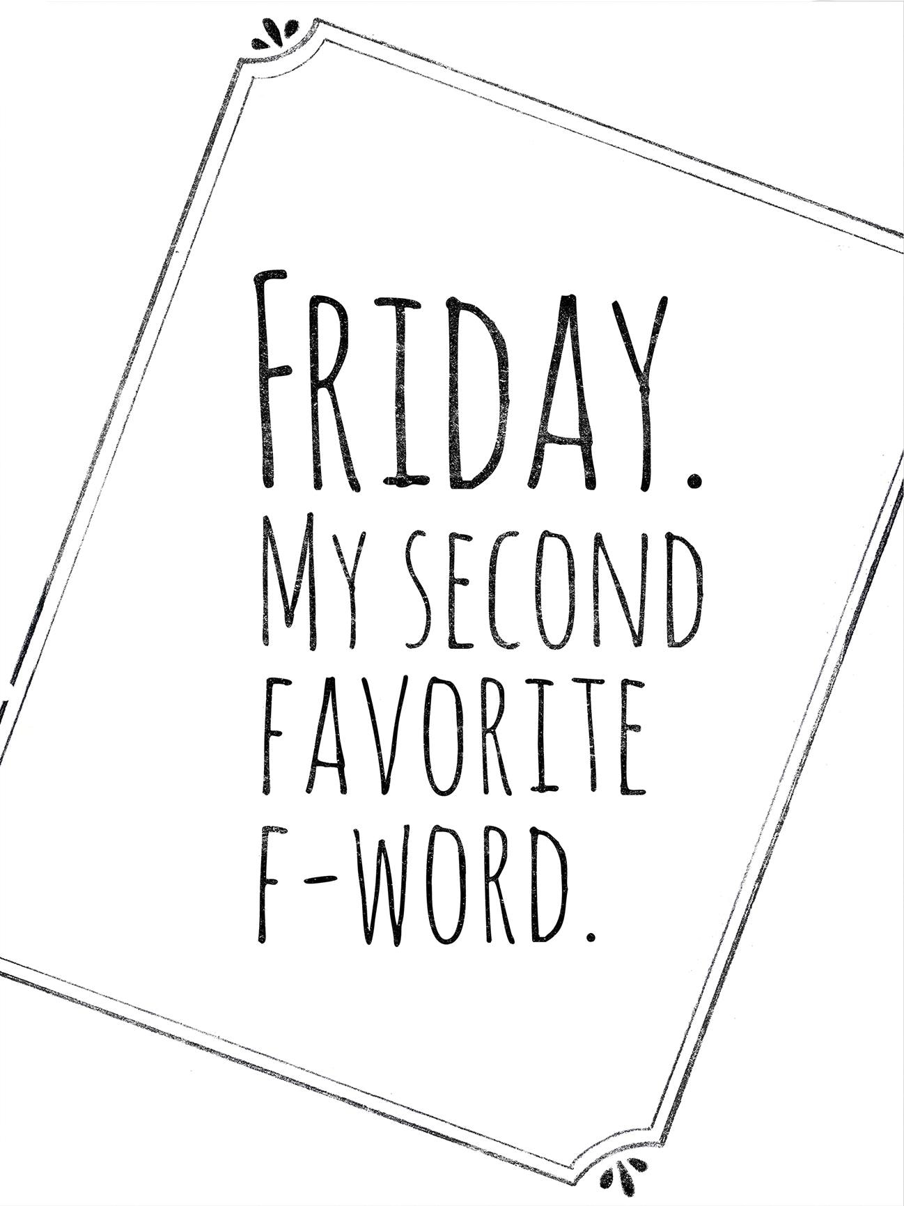 Wall-Art Poster »Friday My favorite second F-Word« von Wall-Art