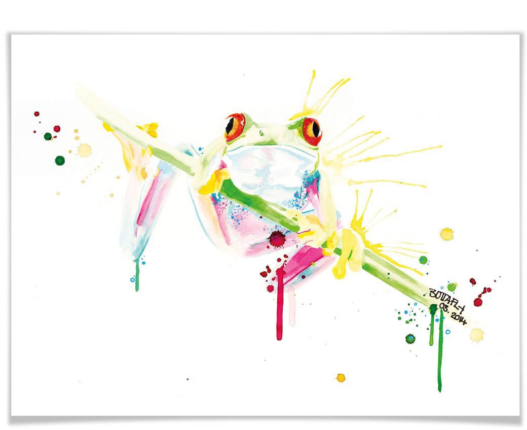 Wall-Art Poster »Frog«, Frosch, (1 St.) von Wall-Art