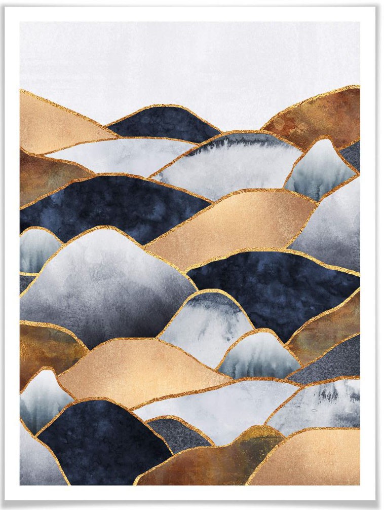 Wall-Art Poster »Goldene Hügel«, Landschaften, (1 St.) von Wall-Art