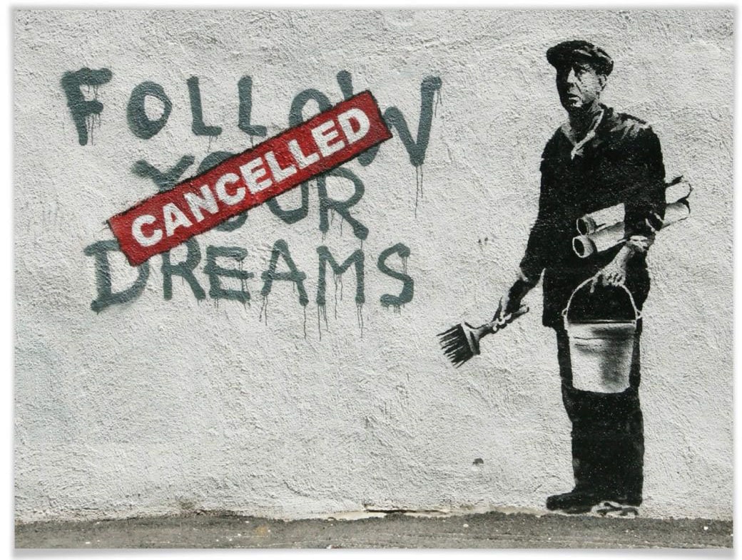 Wall-Art Poster »Graffiti Bilder Follow your dreams«, Schriftzug, (1 St.) von Wall-Art