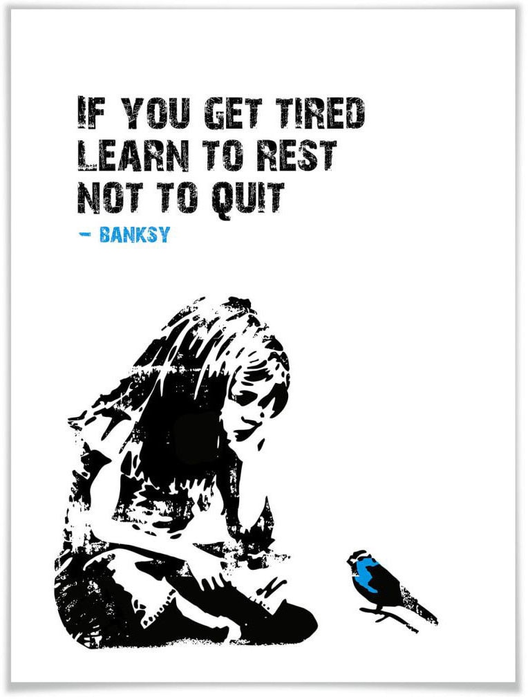 Wall-Art Poster »Graffiti Bilder If you get tired«, Schriftzug, (1 St.) von Wall-Art