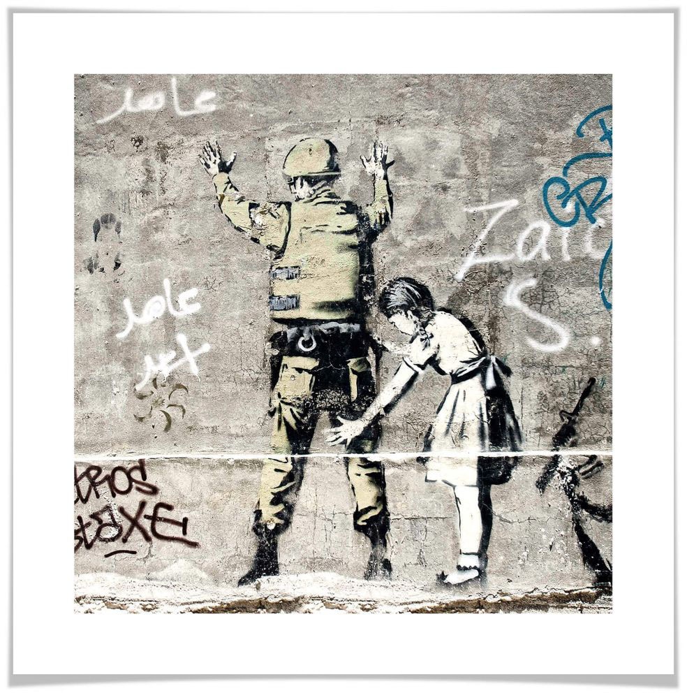 Wall-Art Poster »Graffiti Bilder Mädchen und Soldat«, Menschen, (1 St.) von Wall-Art