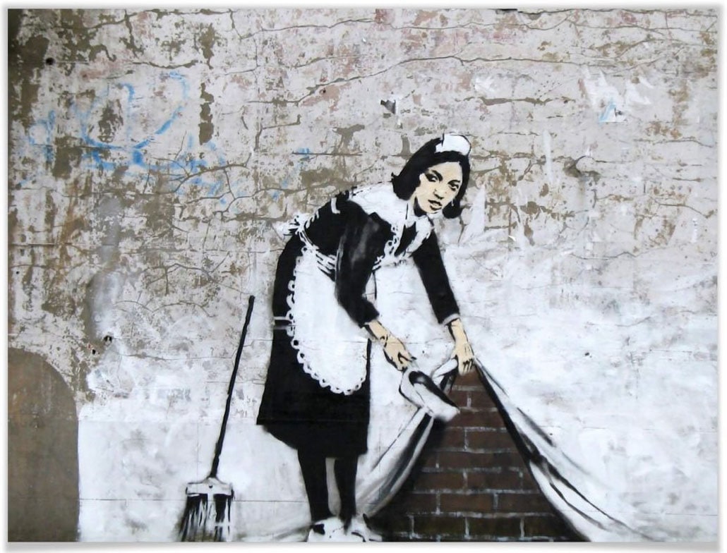 Wall-Art Poster »Graffiti Bilder Maid in London«, Menschen, (1 St.) von Wall-Art