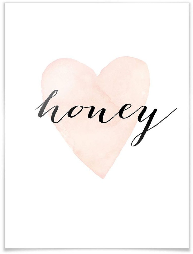 Wall-Art Poster »Honey«, Schriftzug, (1 St.) von Wall-Art