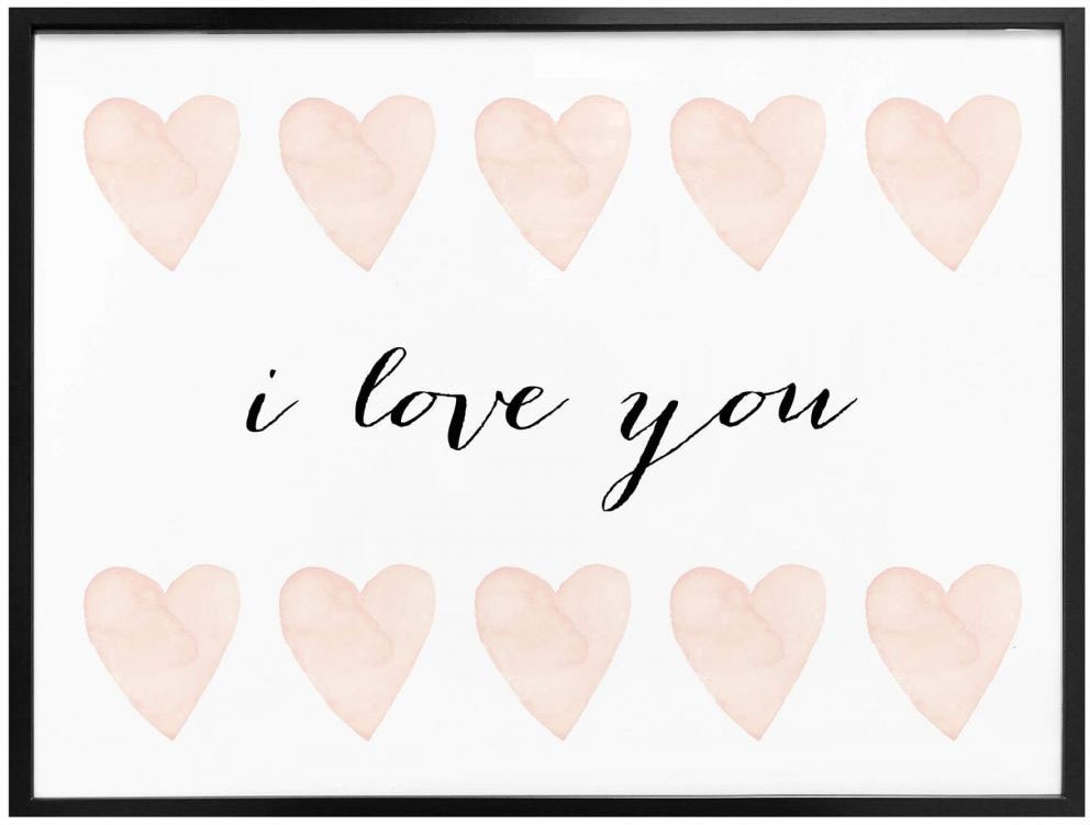 Wall-Art Poster »I love you«, Schriftzug, (1 St.) von Wall-Art