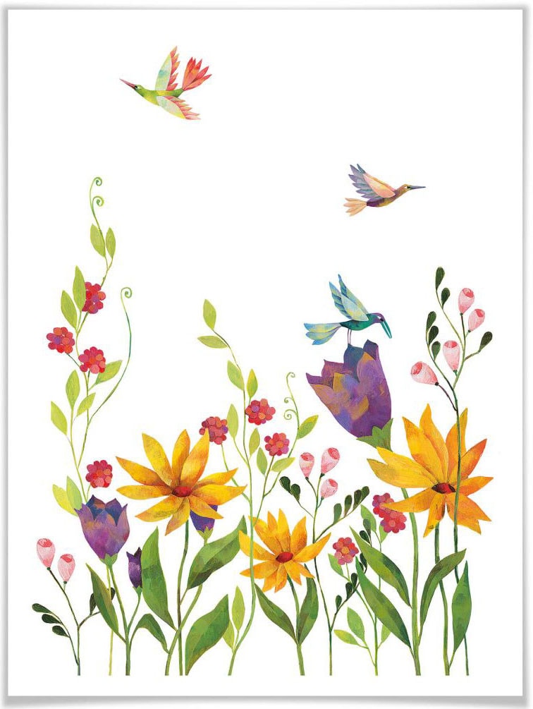 Wall-Art Poster »Märchen Wandbilder Blütenpoesie«, Pflanzen, (1 St.) von Wall-Art