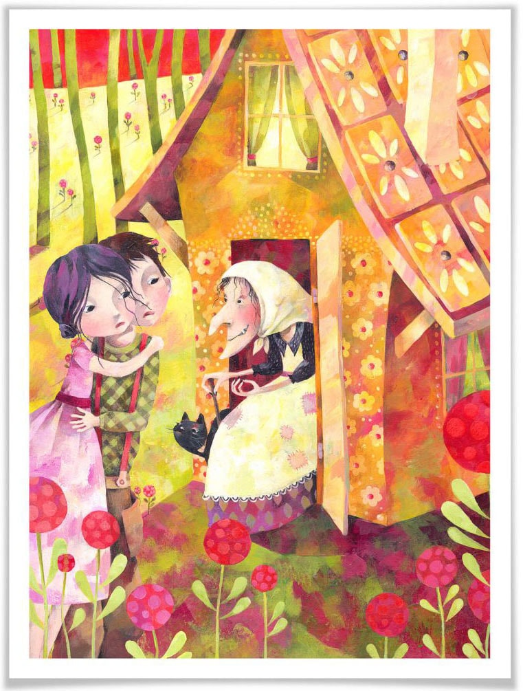 Wall-Art Poster »Märchen Wandbilder Hänsel und Gretel«, Geschichten & Märchen, (1 St.) von Wall-Art