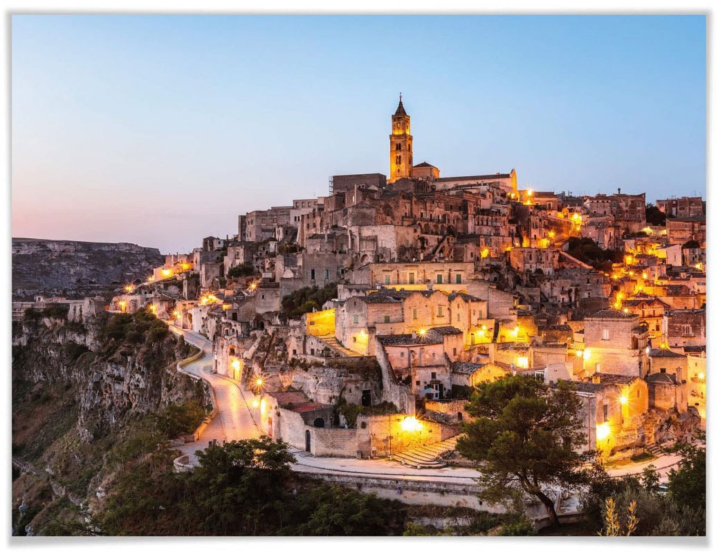 Wall-Art Poster »Matera Abend«, Schriftzug, (1 St.) von Wall-Art