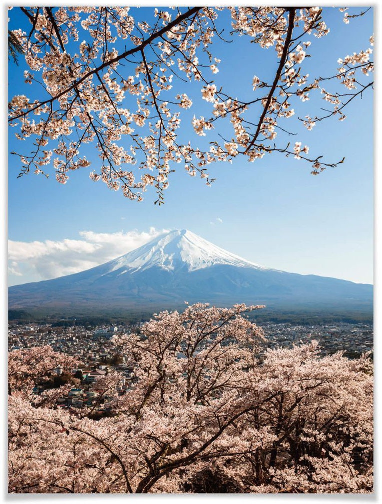 Wall-Art Poster »Mount Fuji Japan«, Berge, (1 St.) von Wall-Art