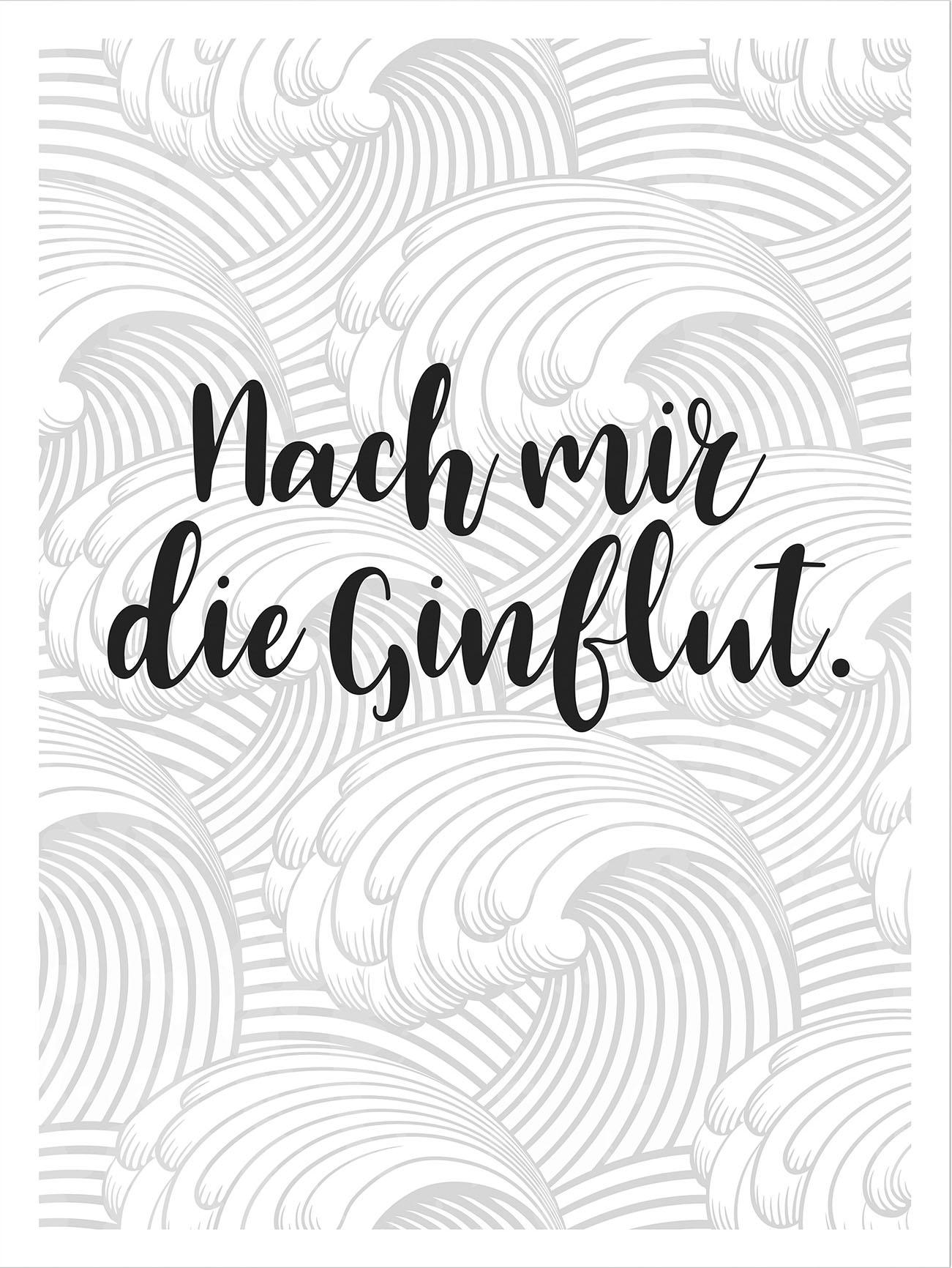 Wall-Art Poster »Nach mir die Ginflut«, Kinder von Wall-Art