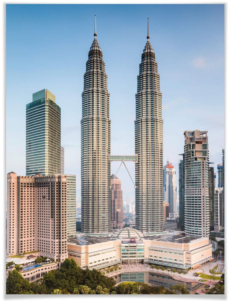 Wall-Art Poster »Petronas Towers Kuala Lumpur«, Gebäude, (1 St.) von Wall-Art