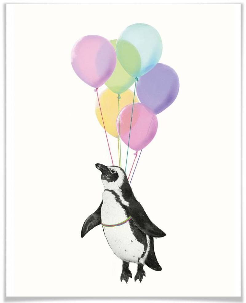 Wall-Art Poster »Pinguin Luftballon«, Tiere, (1 St.) von Wall-Art