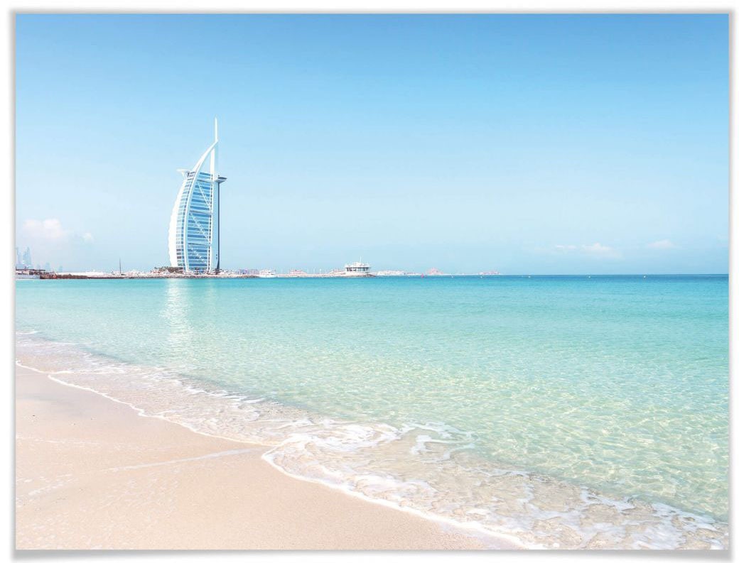 Wall-Art Poster »Poster Colombo Strand Dubai«, Strand, (1 St.) von Wall-Art