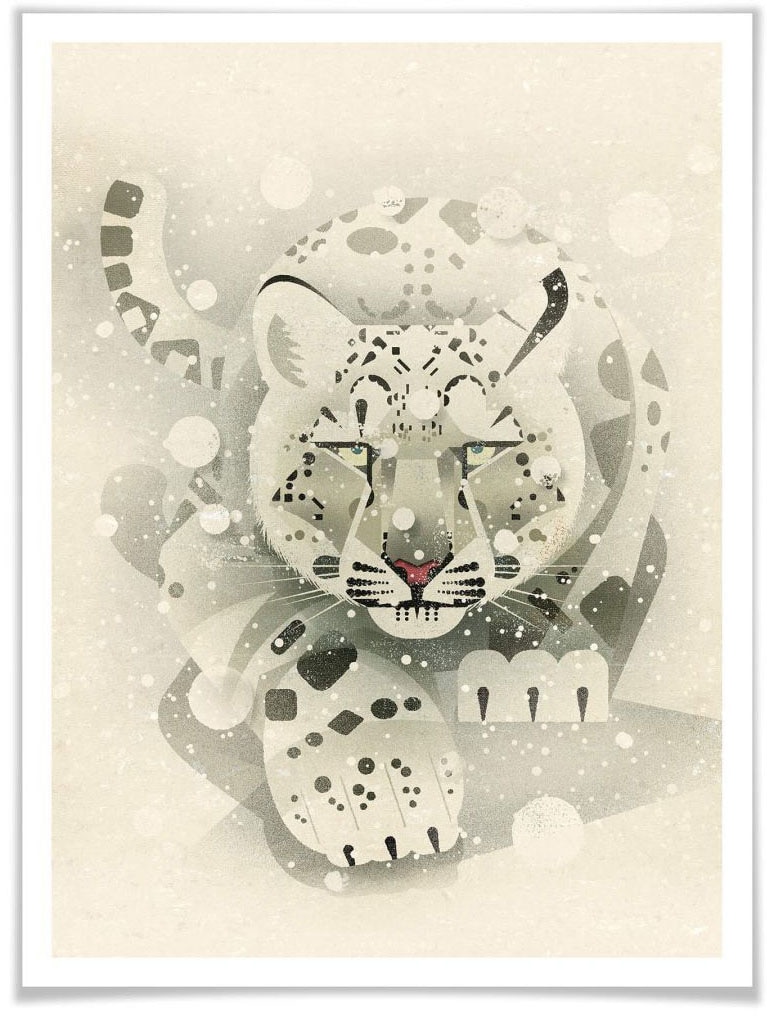 Wall-Art Poster »Schneeleopard«, Tiere, (1 St.) von Wall-Art