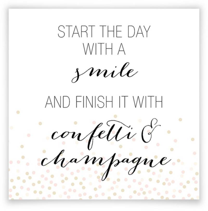 Wall-Art Poster »Start the day with a smile«, Schriftzug, (1 St.) von Wall-Art