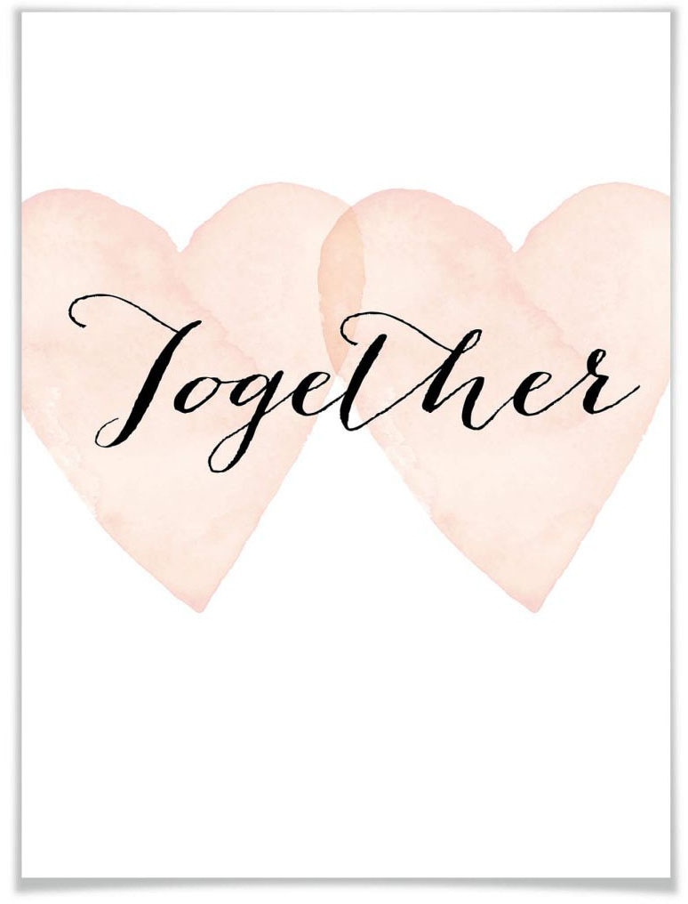 Wall-Art Poster »Together«, Schriftzug, (1 St.) von Wall-Art