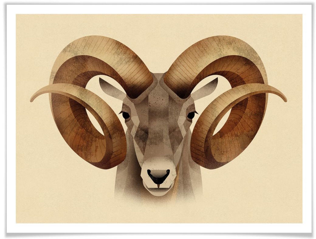 Wall-Art Poster »Urial«, Schriftzug, (1 St.) von Wall-Art