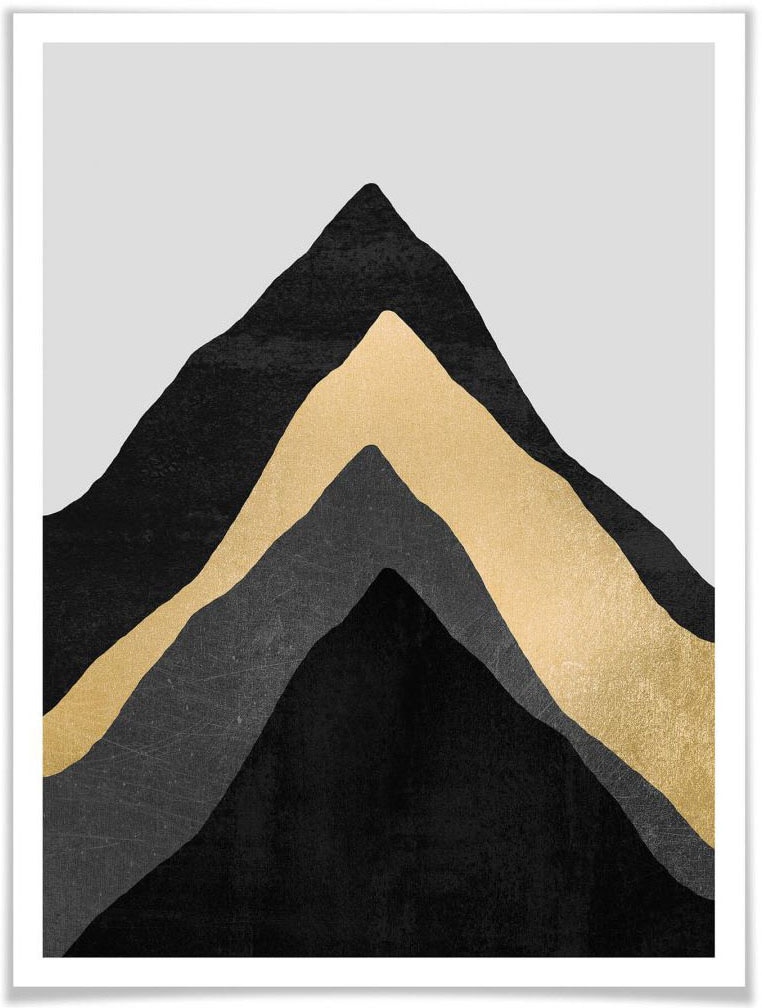 Wall-Art Poster »Vier Berge«, Berge, (1 St.) von Wall-Art