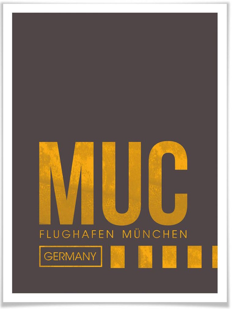 Wall-Art Poster »Wandbild MUC Flughafen München«, Flughafen, (1 St.) von Wall-Art