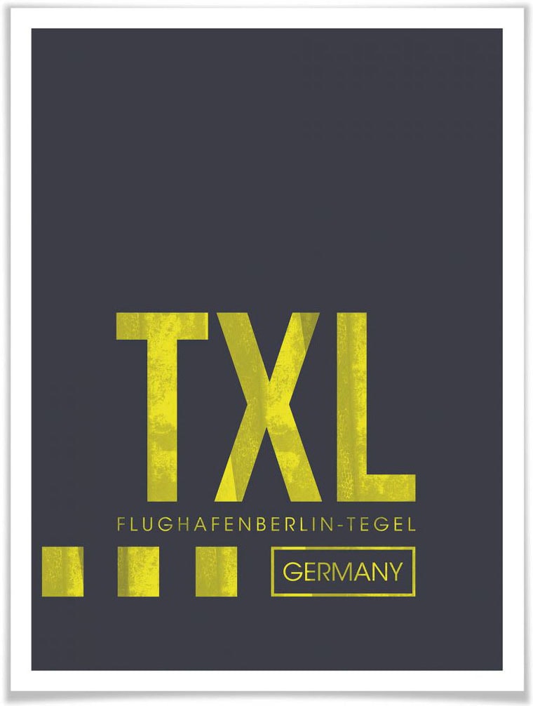 Wall-Art Poster »Wandbild TXL Flughafen Berlin«, Flughafen, (1 St.) von Wall-Art