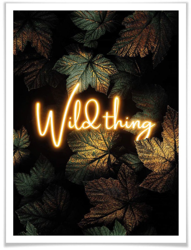 Wall-Art Poster »Wild Thing«, Schriftzug, (1 St.) von Wall-Art