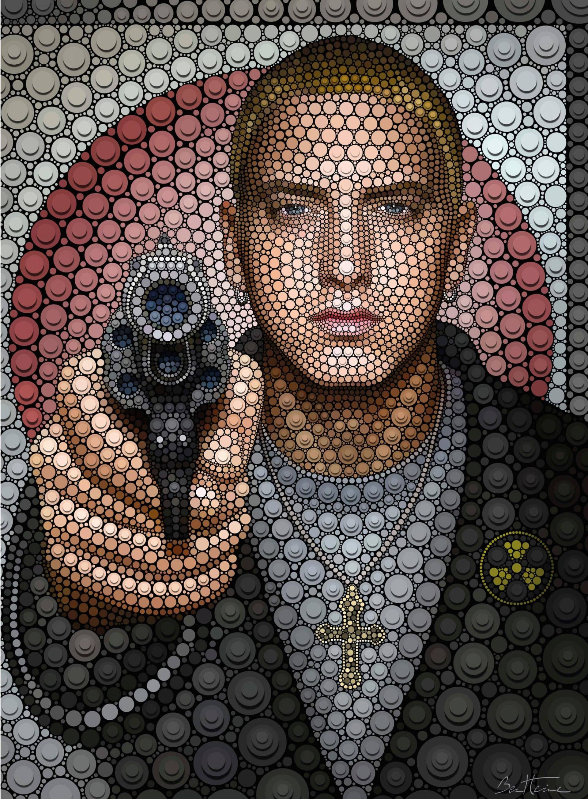 Wall-Art Vliestapete »Ben Heine Circlism: Eminem« von Wall-Art