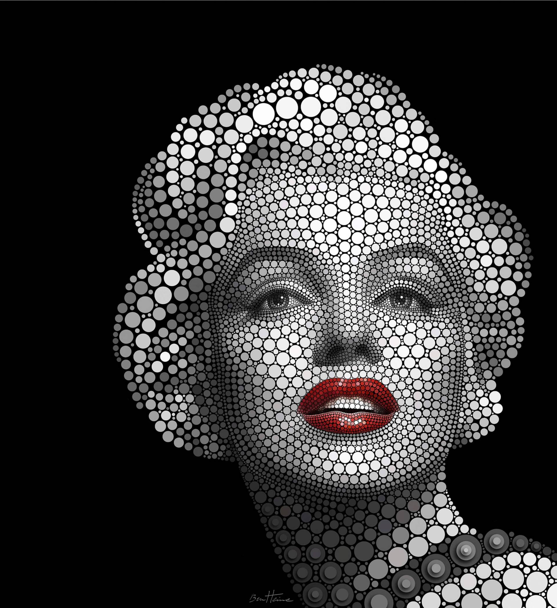 Wall-Art Vliestapete »Ben Heine Circlism: Marilyn Monroe«, Motiv von Wall-Art