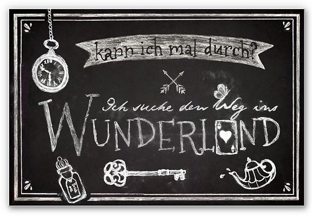 Wall-Art Wandbild »Ich suche den Weg ins Wunderland« von Wall-Art