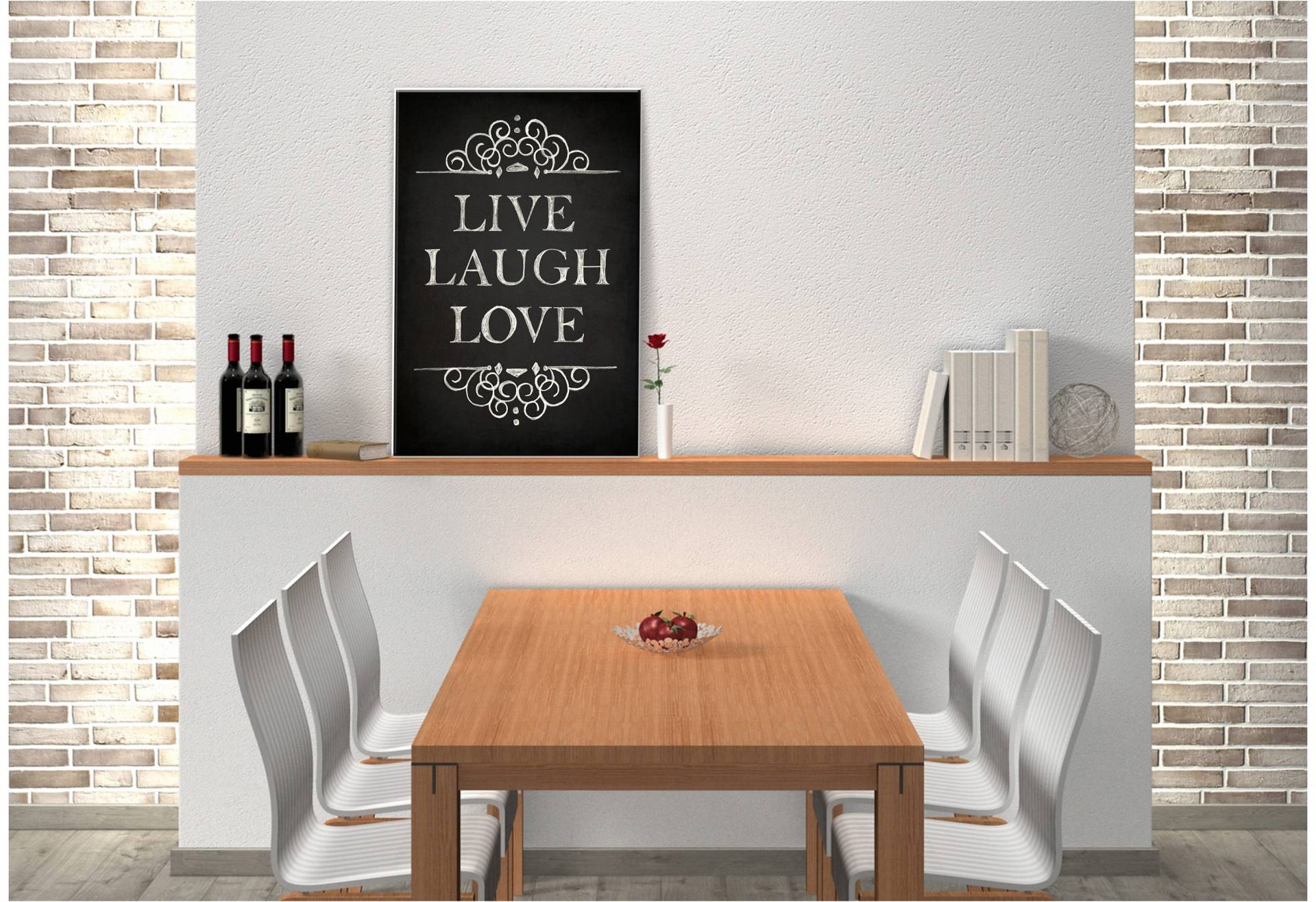 Wall-Art Wandbild »Live Laugh Love« von Wall-Art