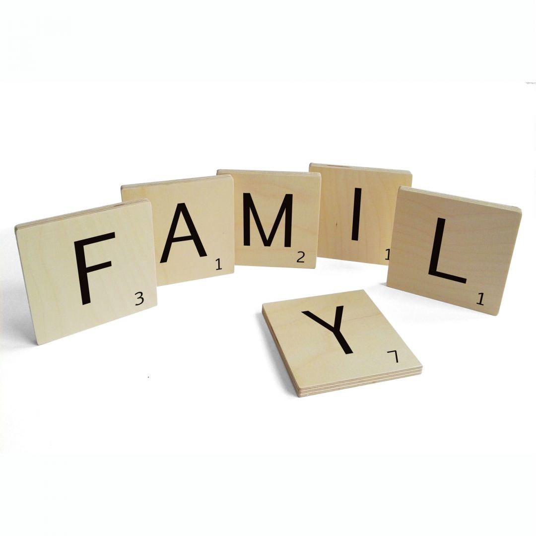 Wall-Art Wandspruch »Scrabble Deko Buchstaben Family«, (Set, 6 St., Schöne Wanddekoration) von Wall-Art