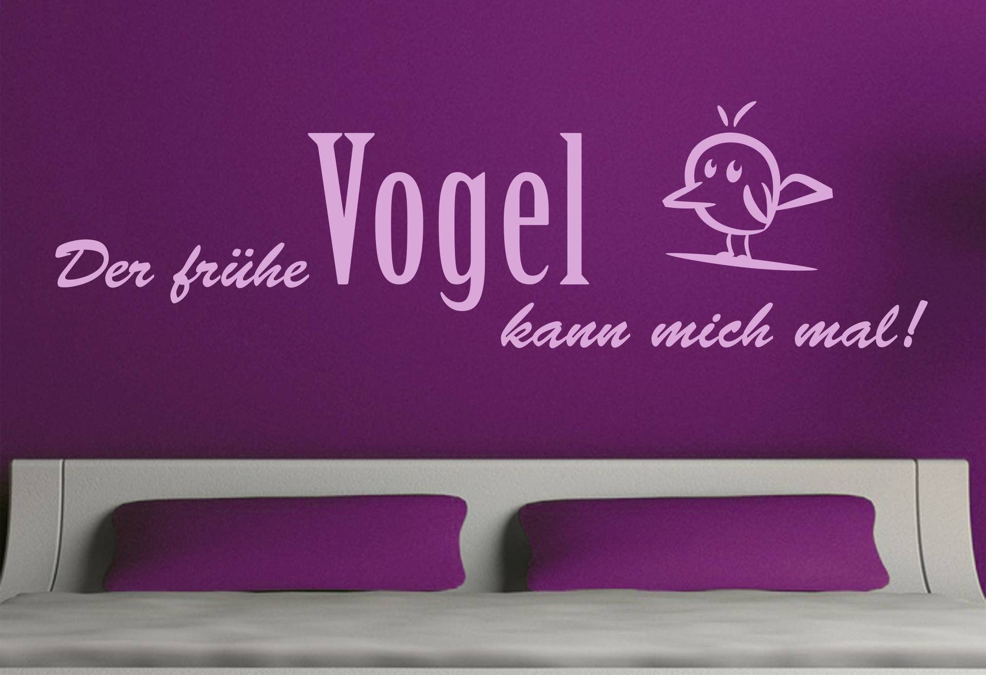 Wall-Art Wandspruch »Spruch Der frühe Vogel kann mich« von Wall-Art