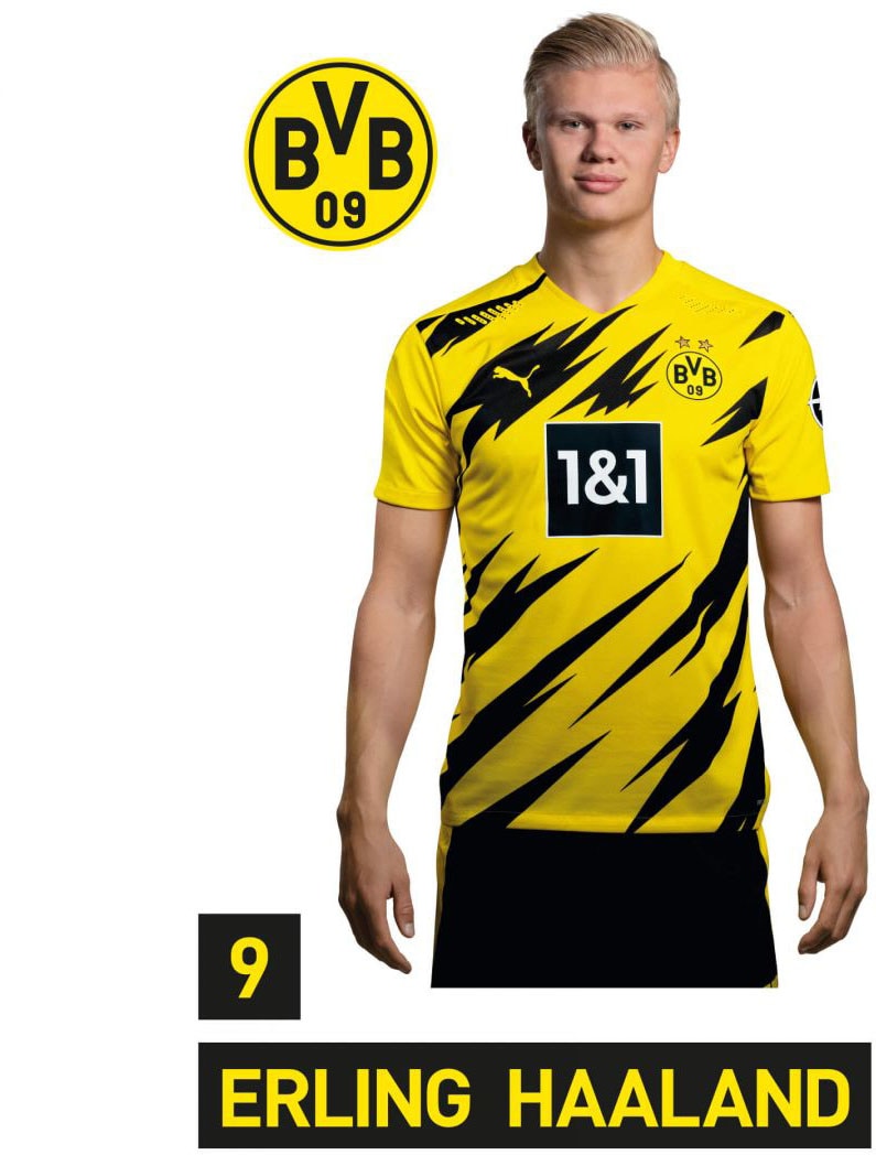 Wall-Art Wandtattoo »BVB Haaland Portrait 2020/2021«, (1 St.) von Wall-Art