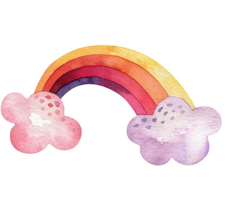 Wall-Art Wandtattoo »Bunter Regenbogen Wolken«, (1 St.) von Wall-Art