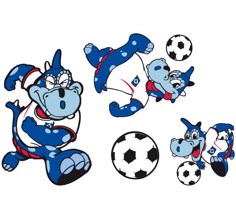 Wall-Art Wandtattoo »Fussball HSV Maskottchen Set«, (1 St.) von Wall-Art