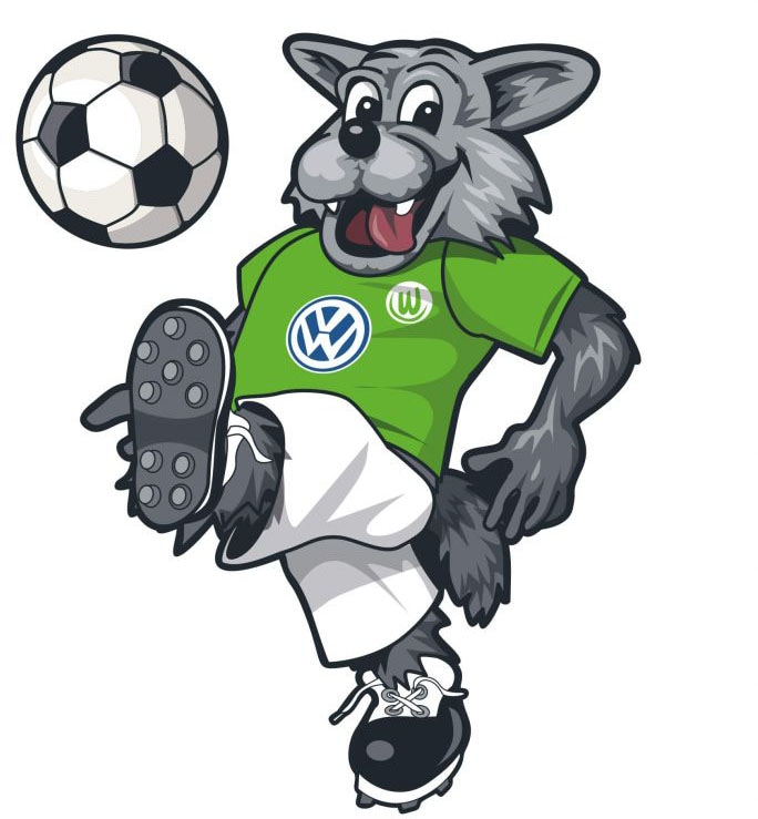 Wall-Art Wandtattoo »Fussball VfL Wolfsburg Wölfi«, (1 St.) von Wall-Art