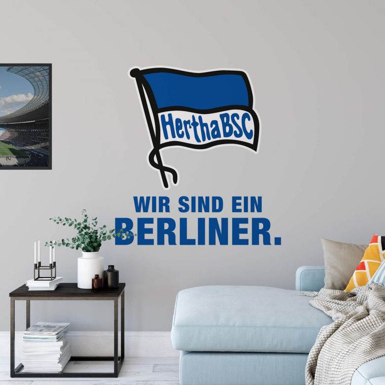 Wall-Art Wandtattoo »Hertha BSC Logo Schriftzug«, (1 St.) von Wall-Art