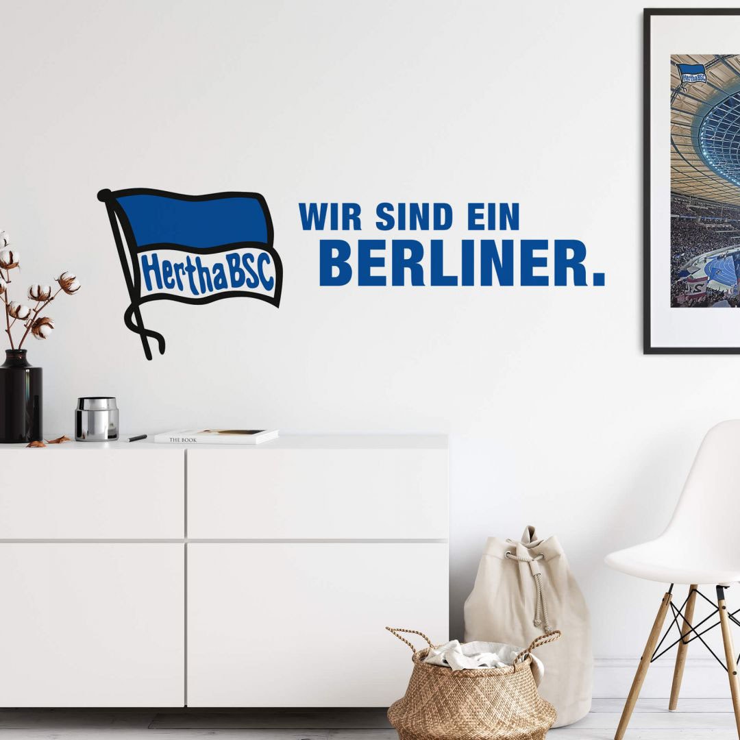 Wall-Art Wandtattoo »Hertha BSC Logo Schriftzug«, (1 St.) von Wall-Art