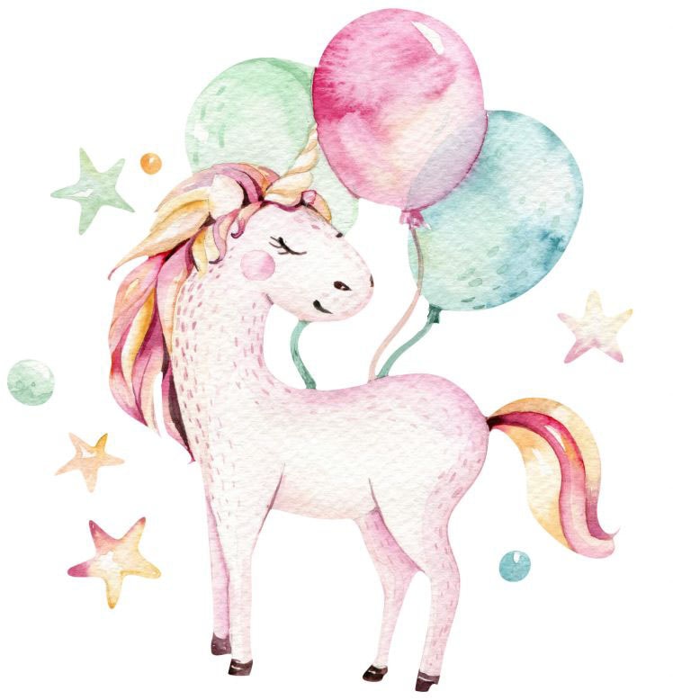 Wall-Art Wandtattoo »Kindergeburtstag Einhorn Deko«, (1 St.) von Wall-Art