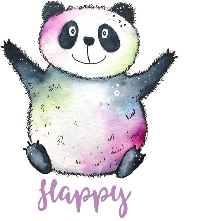 Wall-Art Wandtattoo »Lebensfreude Happy Panda«, (1 St.) von Wall-Art