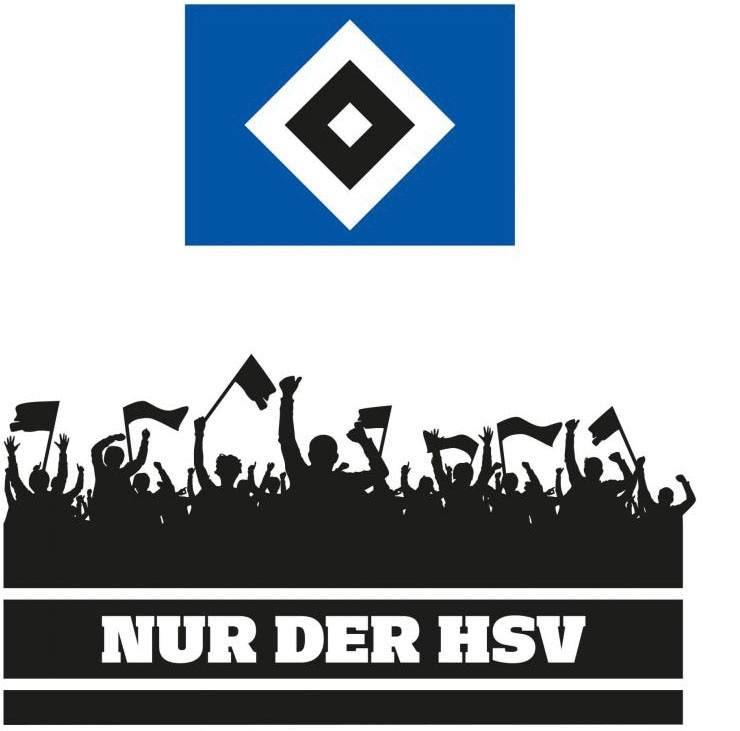 Wall-Art Wandtattoo »Nur der HSV Fans und Logo«, (1 St.) von Wall-Art