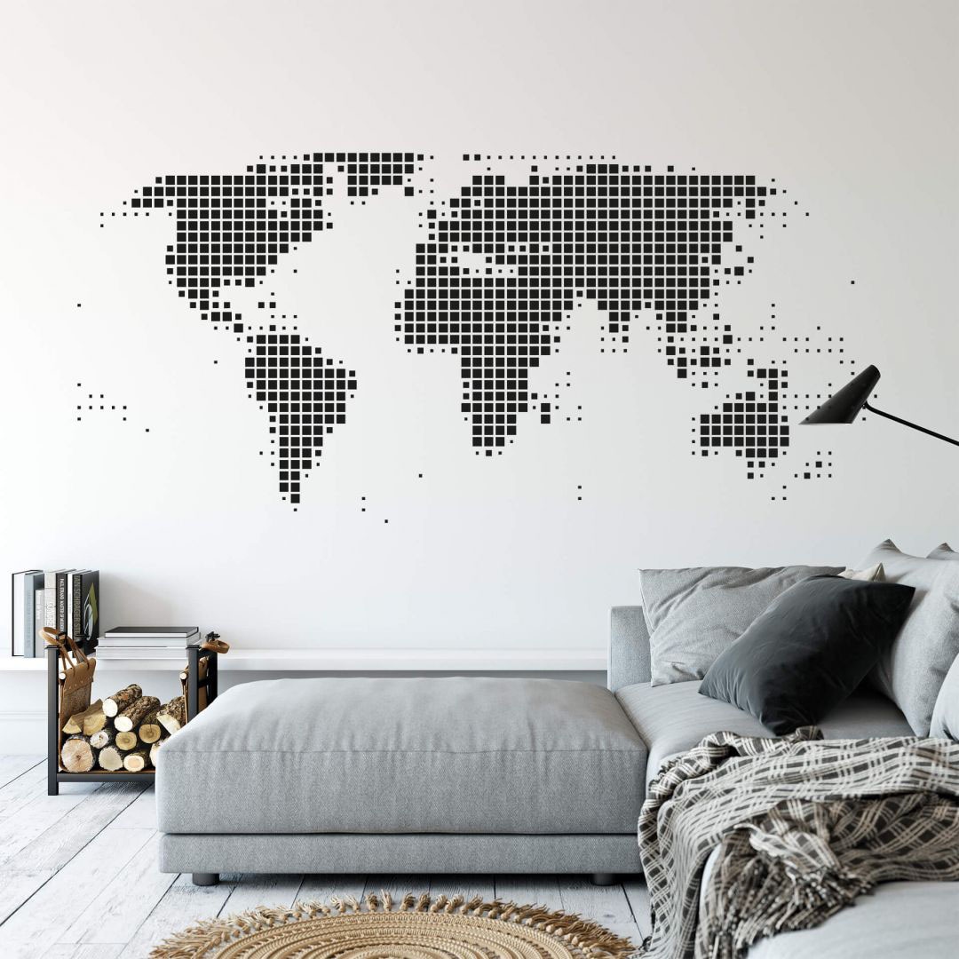 Wall-Art Wandtattoo »Punkte Weltkarte abstrakt Dots«, (1 St.) von Wall-Art